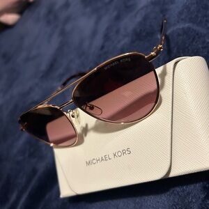 Michael Kors Gold Rose Tinted Sunglasses
